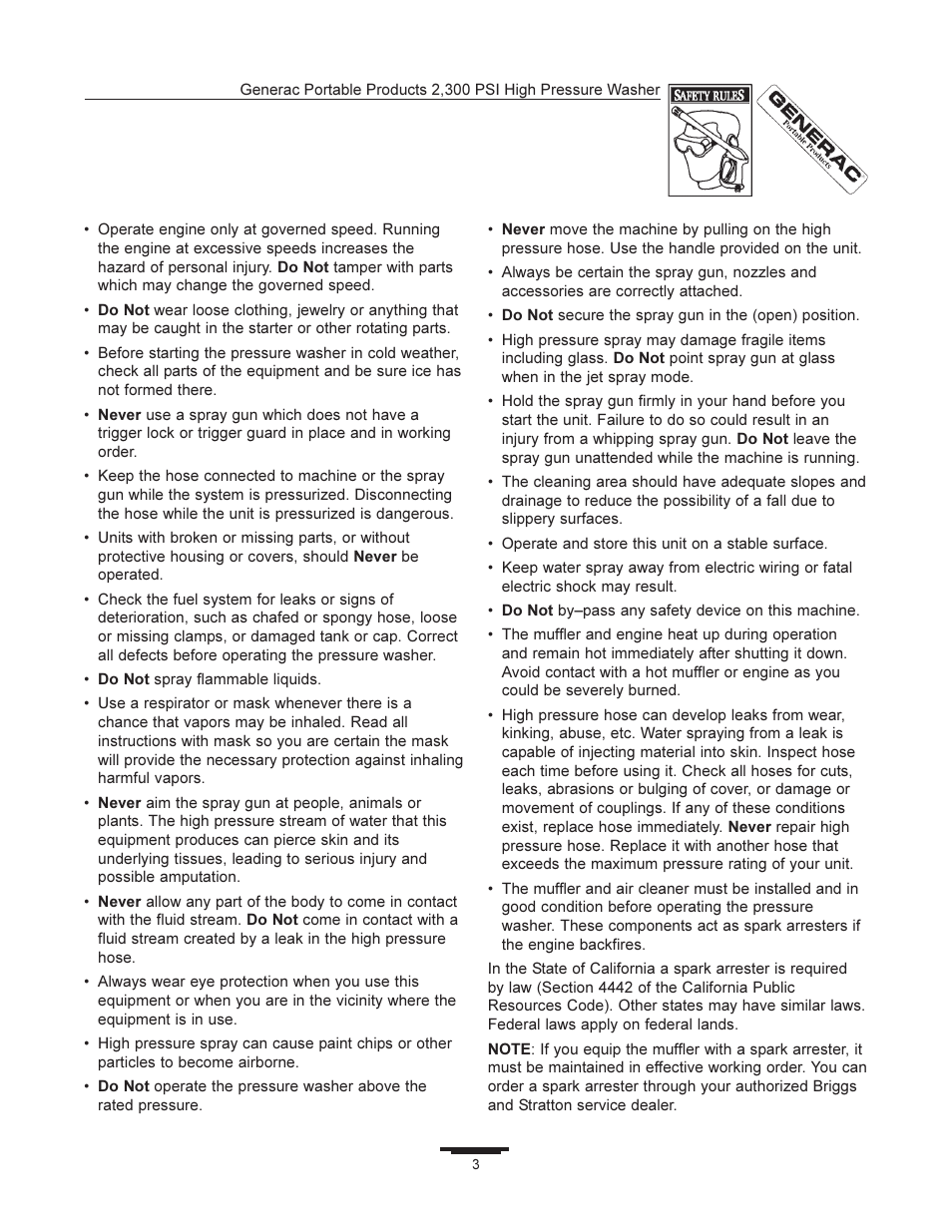 Generac 1292-2 User Manual | Page 3 / 20