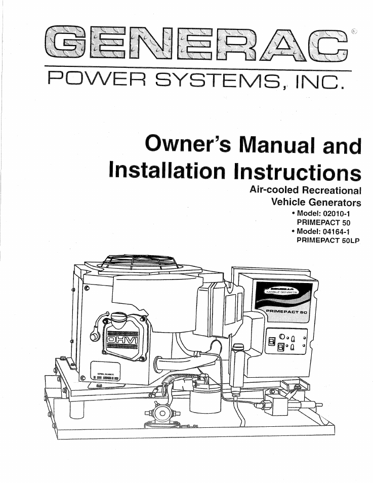 Generac 02010-1 User Manual | 64 pages