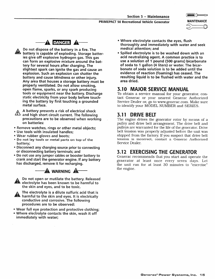 12 exercising the generator | Generac 02010-1 User Manual | Page 17 / 64