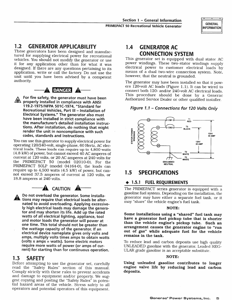 2 generator applicability, 3 safety | Generac 02010-1 User Manual | Page 7 / 64