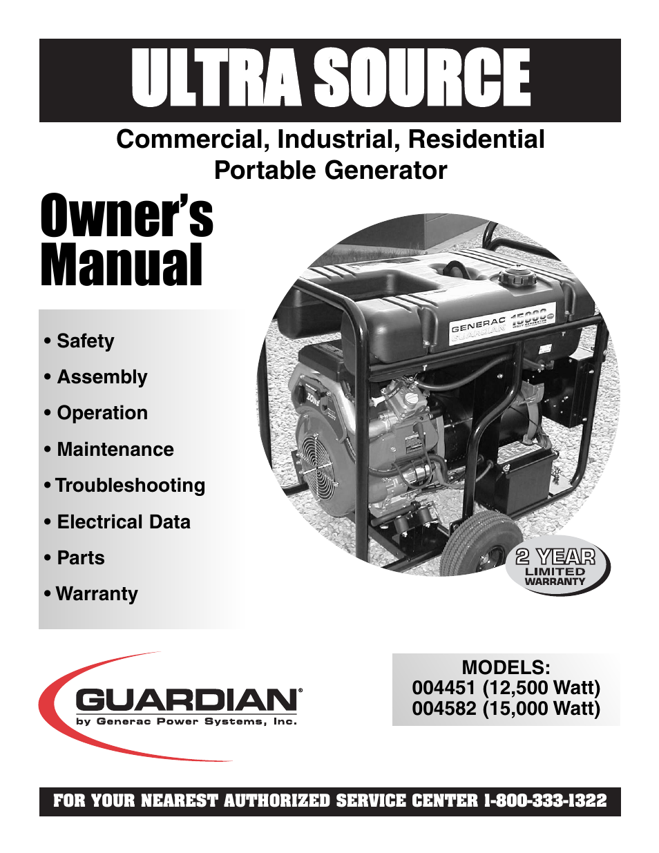 Generac 004451 User Manual | 39 pages