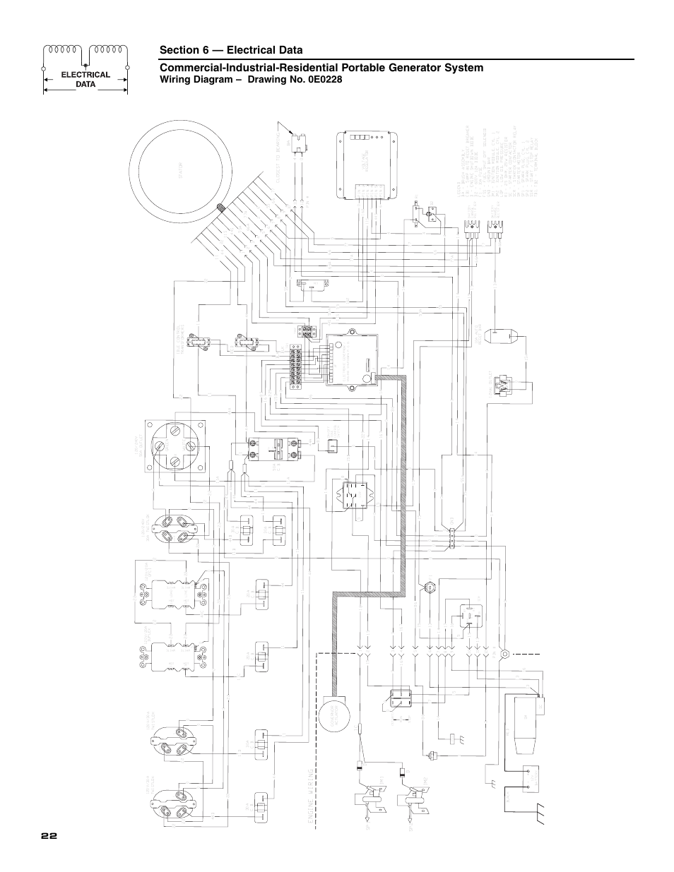 6 - electrical data, Engin e wiring | Generac 004451 User Manual | Page 24 / 39