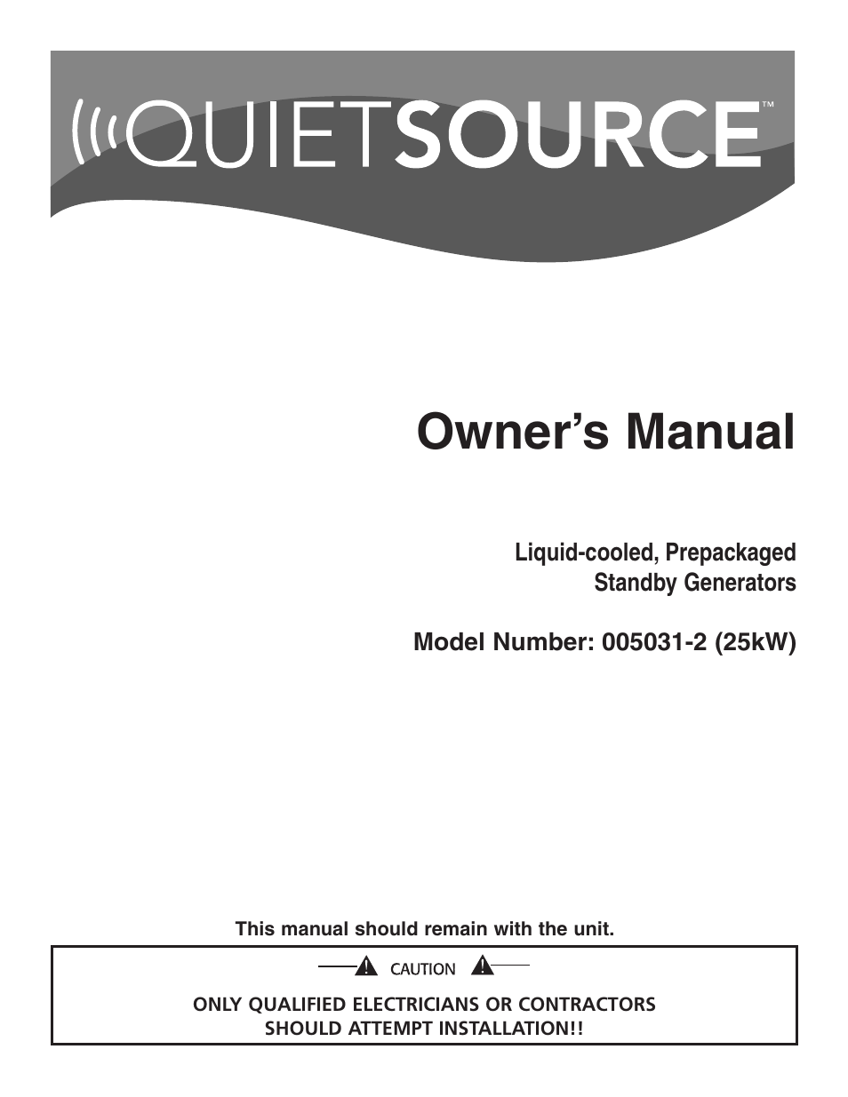 Generac 005031-2 User Manual | 56 pages