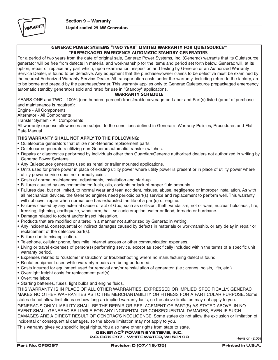 Generac 005031-2 User Manual | Page 56 / 56