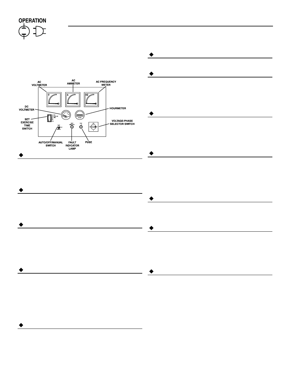 Section 3 — operation, 1 control console components, 2 using the auto/off/manual switch | Generac 004373-1 User Manual | Page 14 / 60