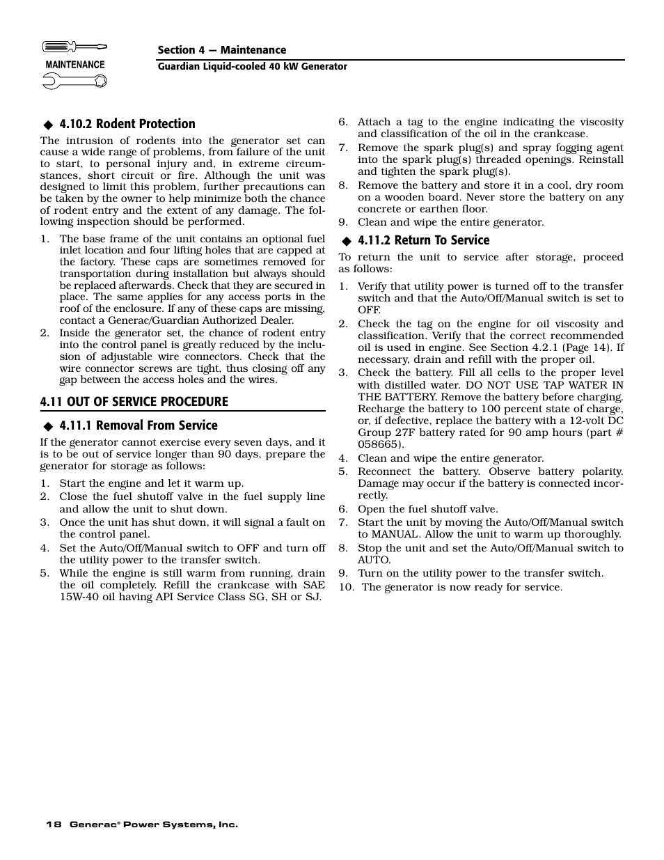 Generac 004626-1 User Manual | Page 20 / 60