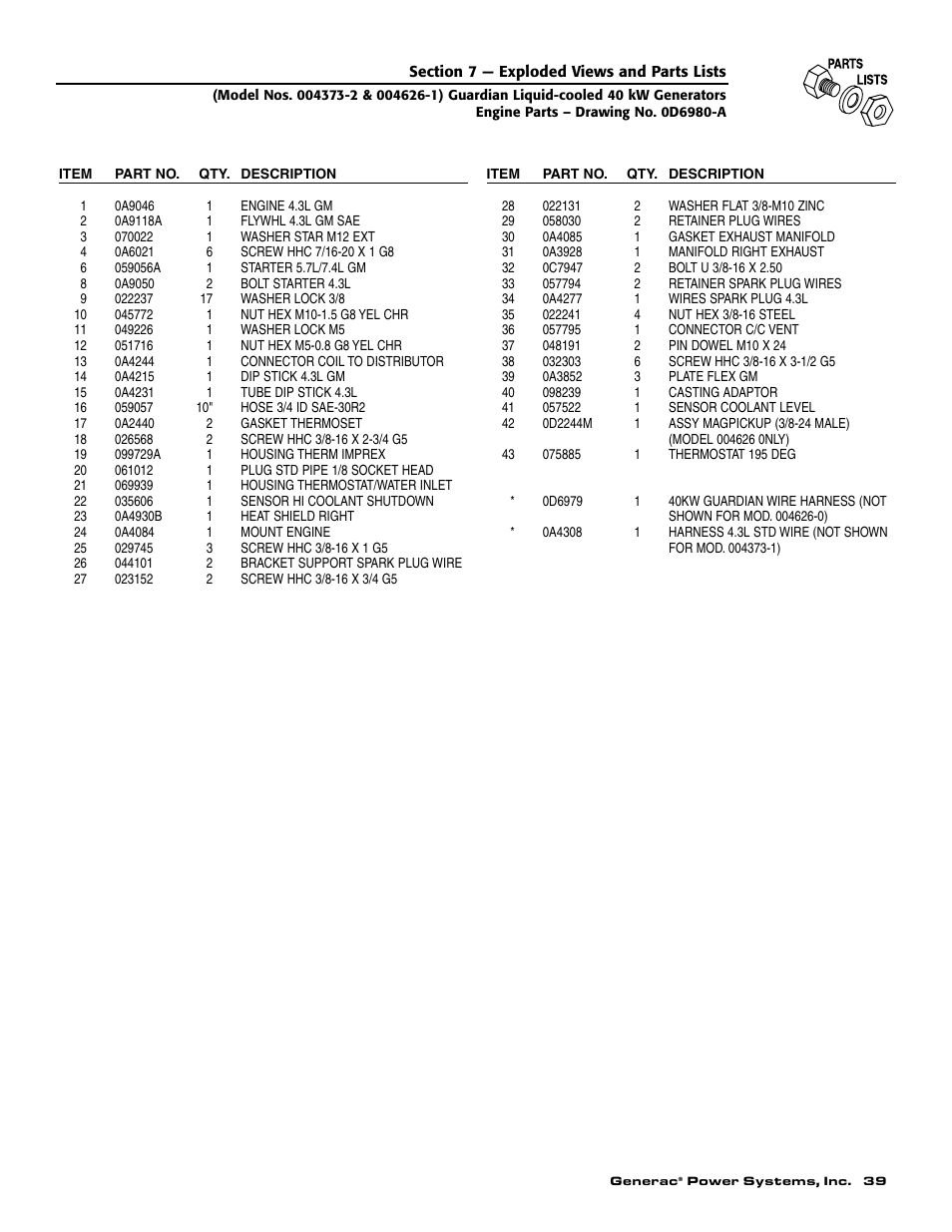 Generac 004626-1 User Manual | Page 41 / 60