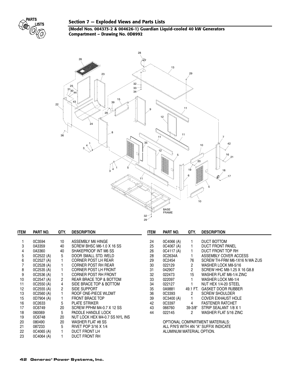 Generac 004626-1 User Manual | Page 44 / 60