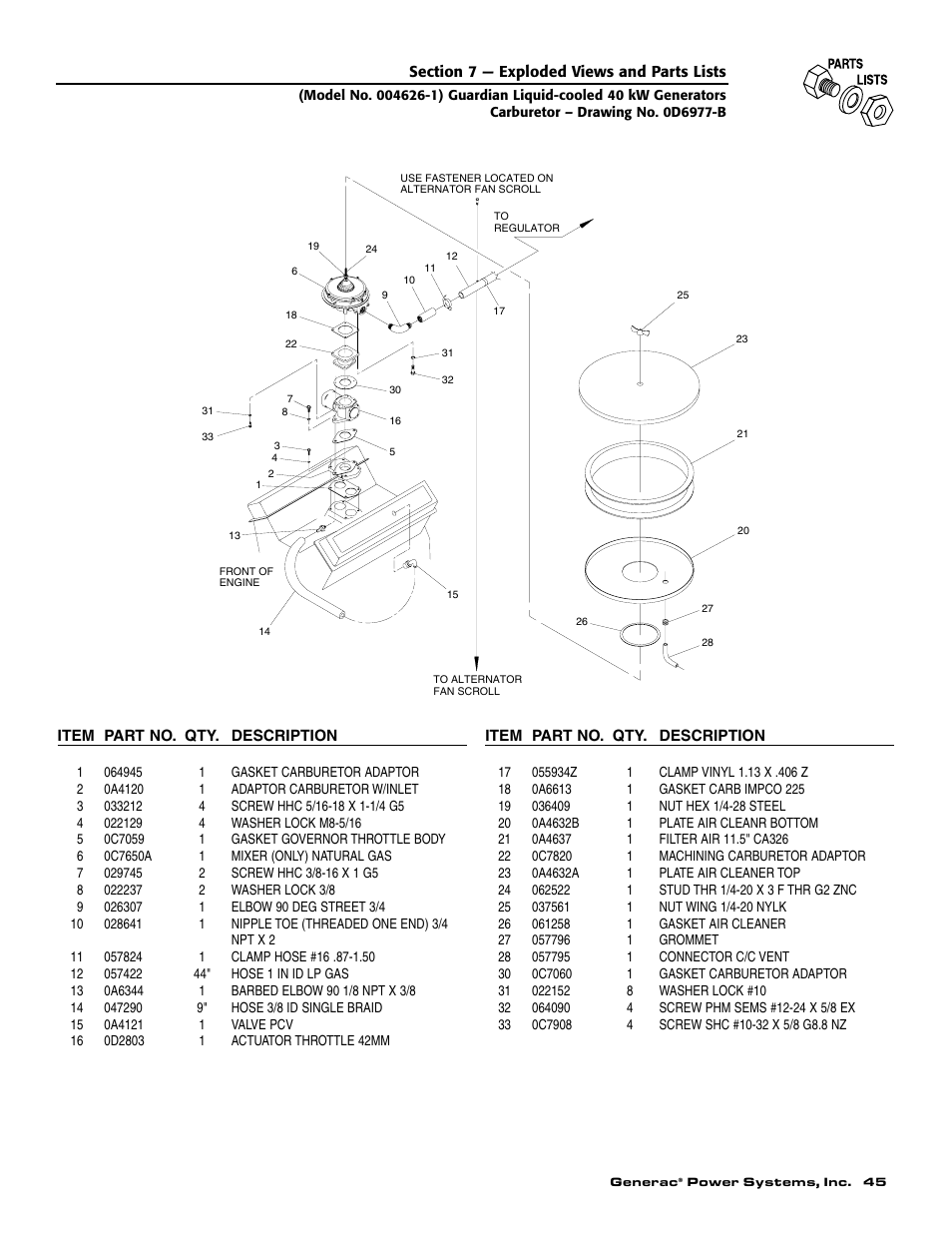 Generac 004626-1 User Manual | Page 47 / 60