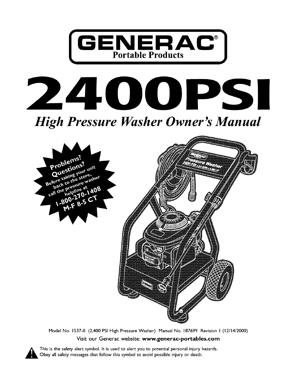 Generac 1537-0 User Manual | 36 pages