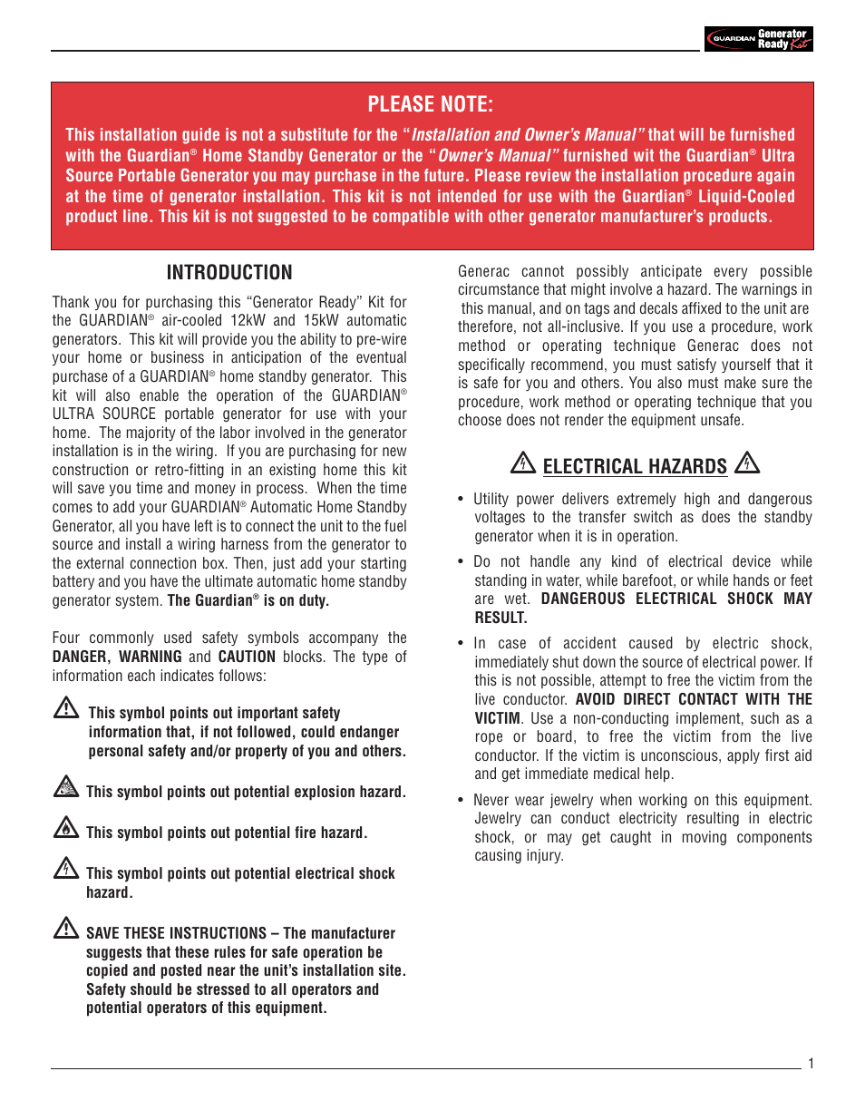 Generac 1276-1 User Manual | Page 4 / 10