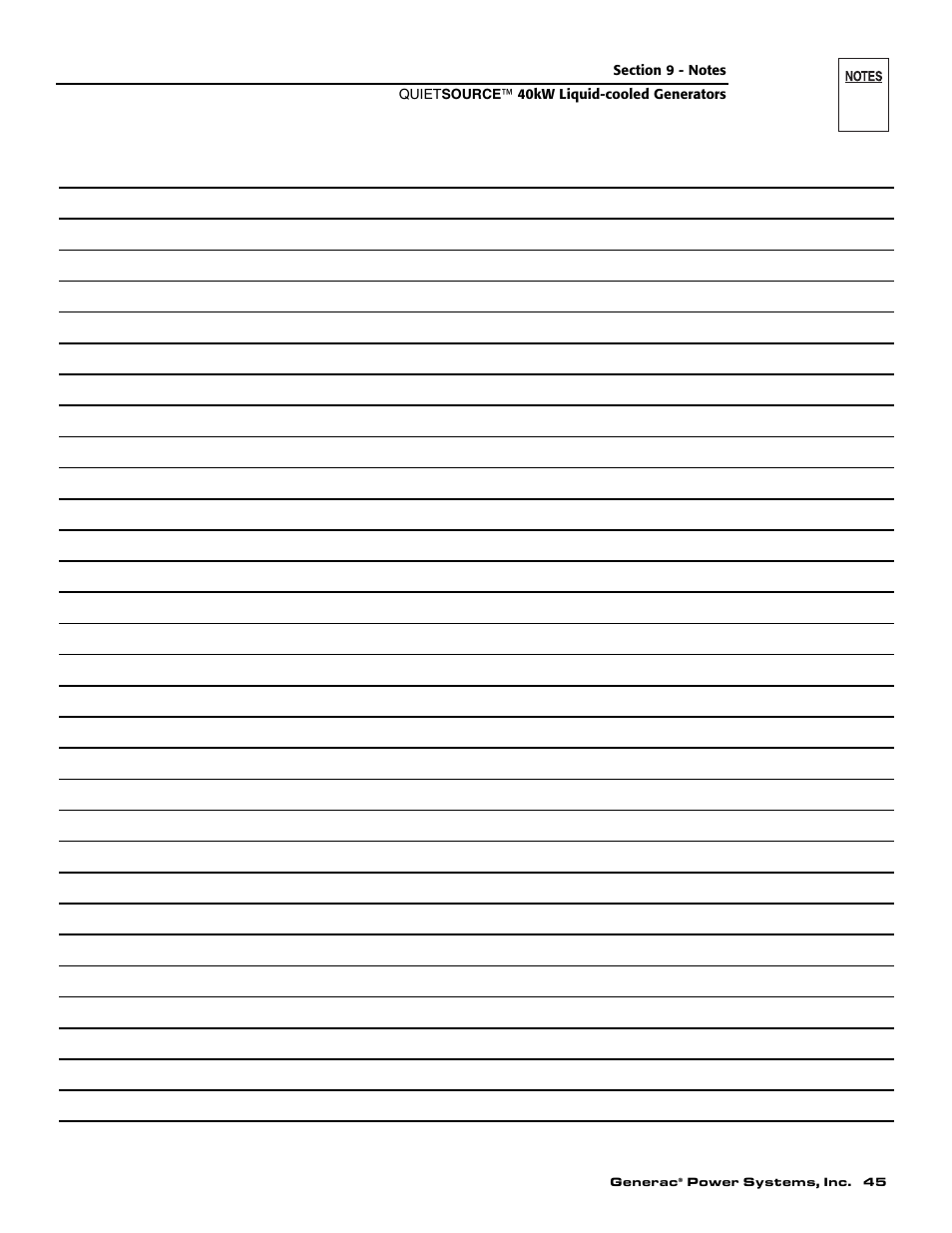 Generac 37kW NG User Manual | Page 47 / 48
