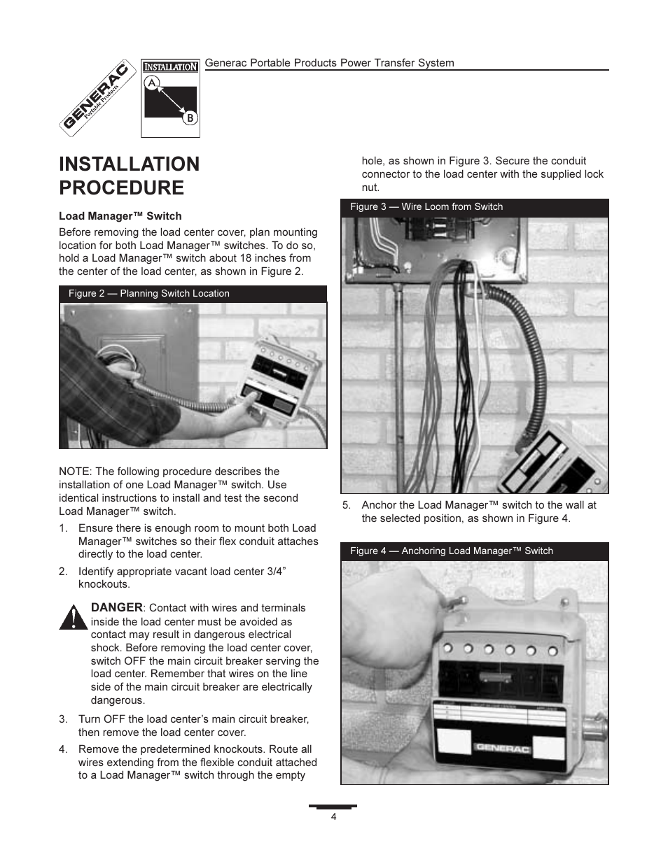 Installation procedure | Generac 1403-0 User Manual | Page 4 / 16