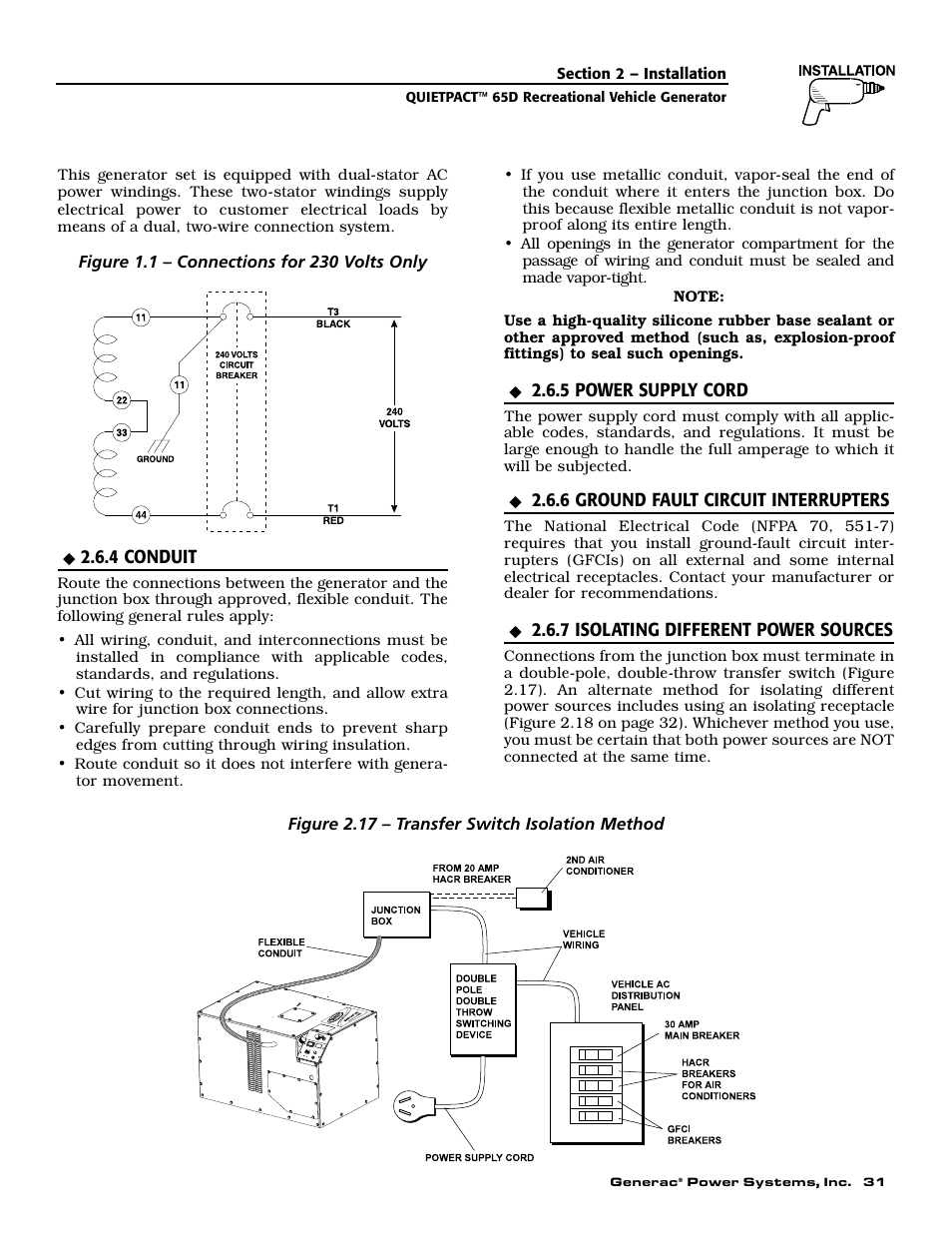 Generac 004614-1 User Manual | Page 33 / 68
