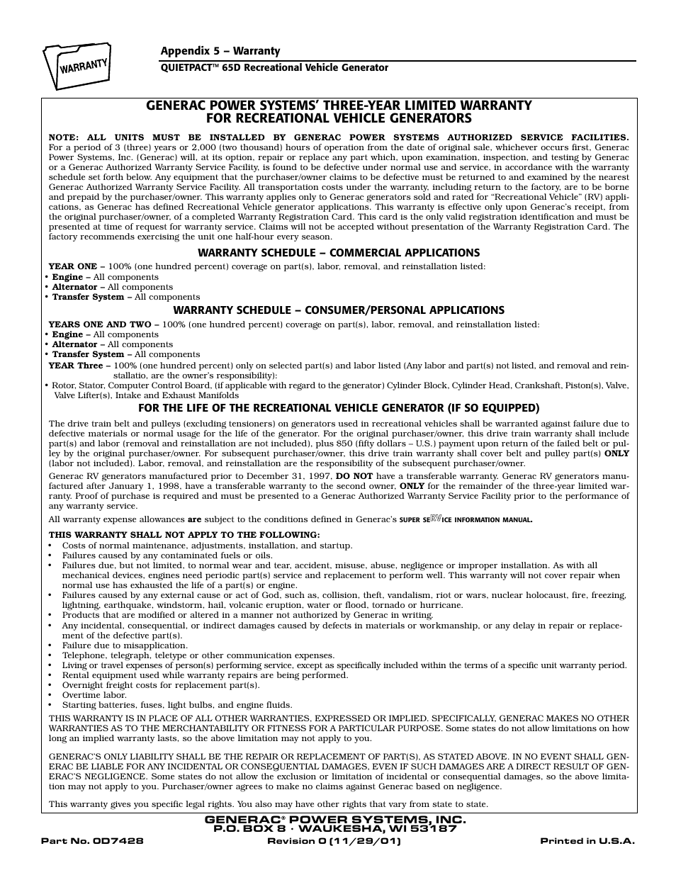 Generac 004614-1 User Manual | Page 68 / 68