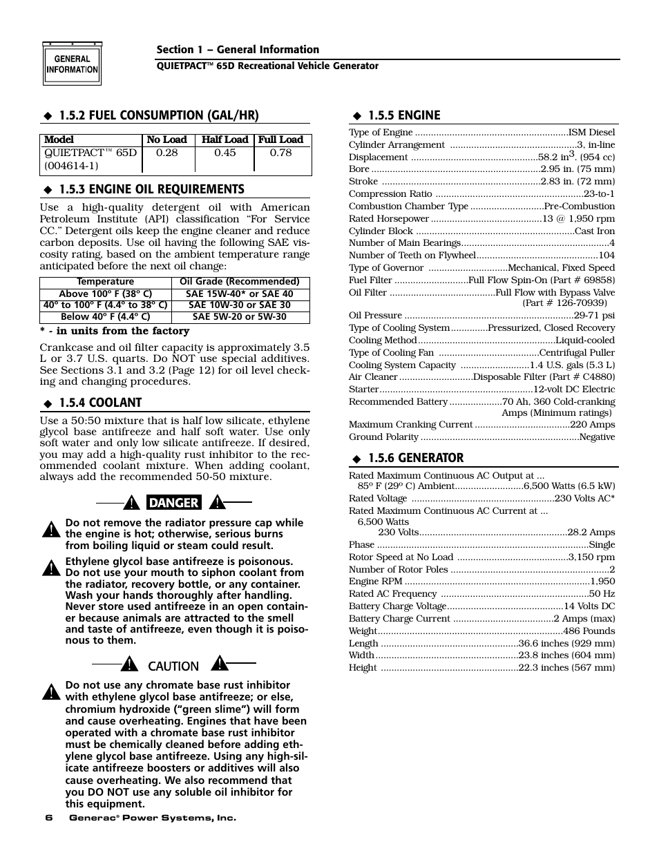 Generac 004614-1 User Manual | Page 8 / 68