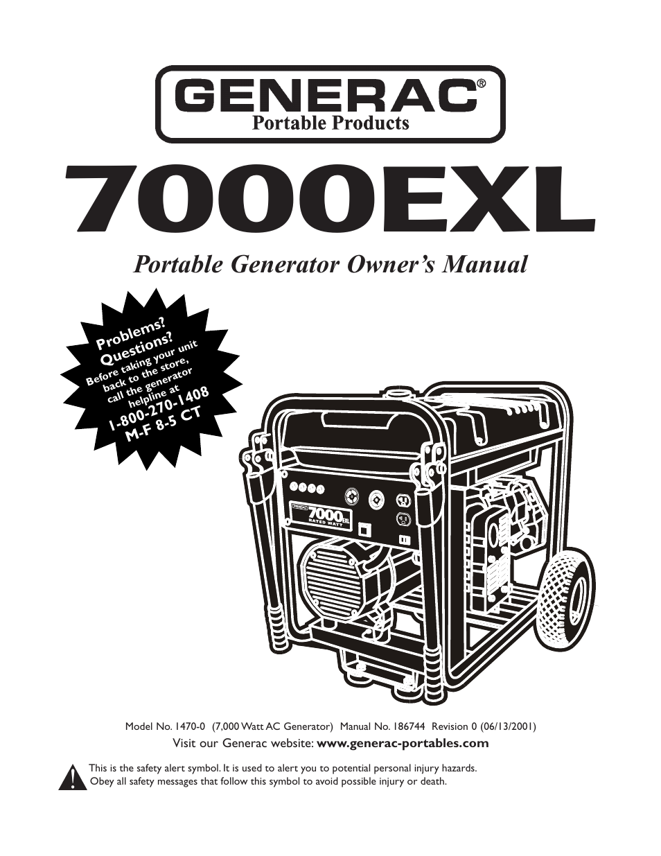 Generac 7000exl User Manual | 24 pages