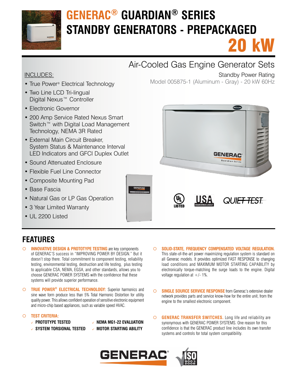 Generac 005875-1 User Manual | 5 pages