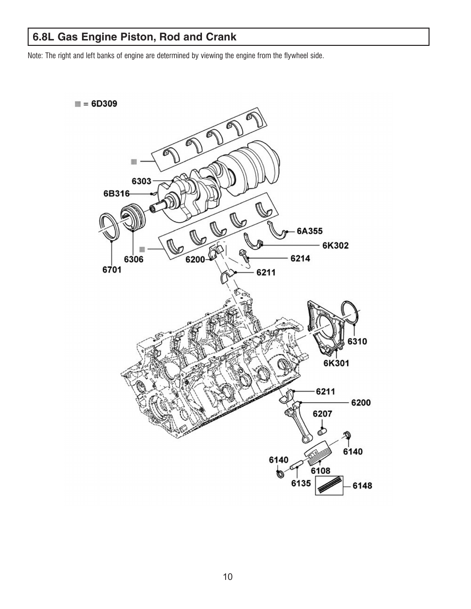 8l gas engine piston, rod and crank | Generac 0H0923PMNL User Manual | Page 12 / 32