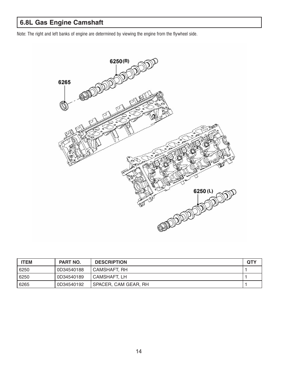 8l gas engine camshaft | Generac 0H0923PMNL User Manual | Page 16 / 32