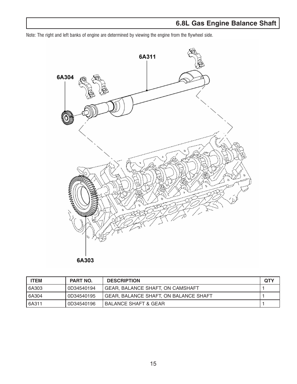 8l gas engine balance shaft | Generac 0H0923PMNL User Manual | Page 17 / 32