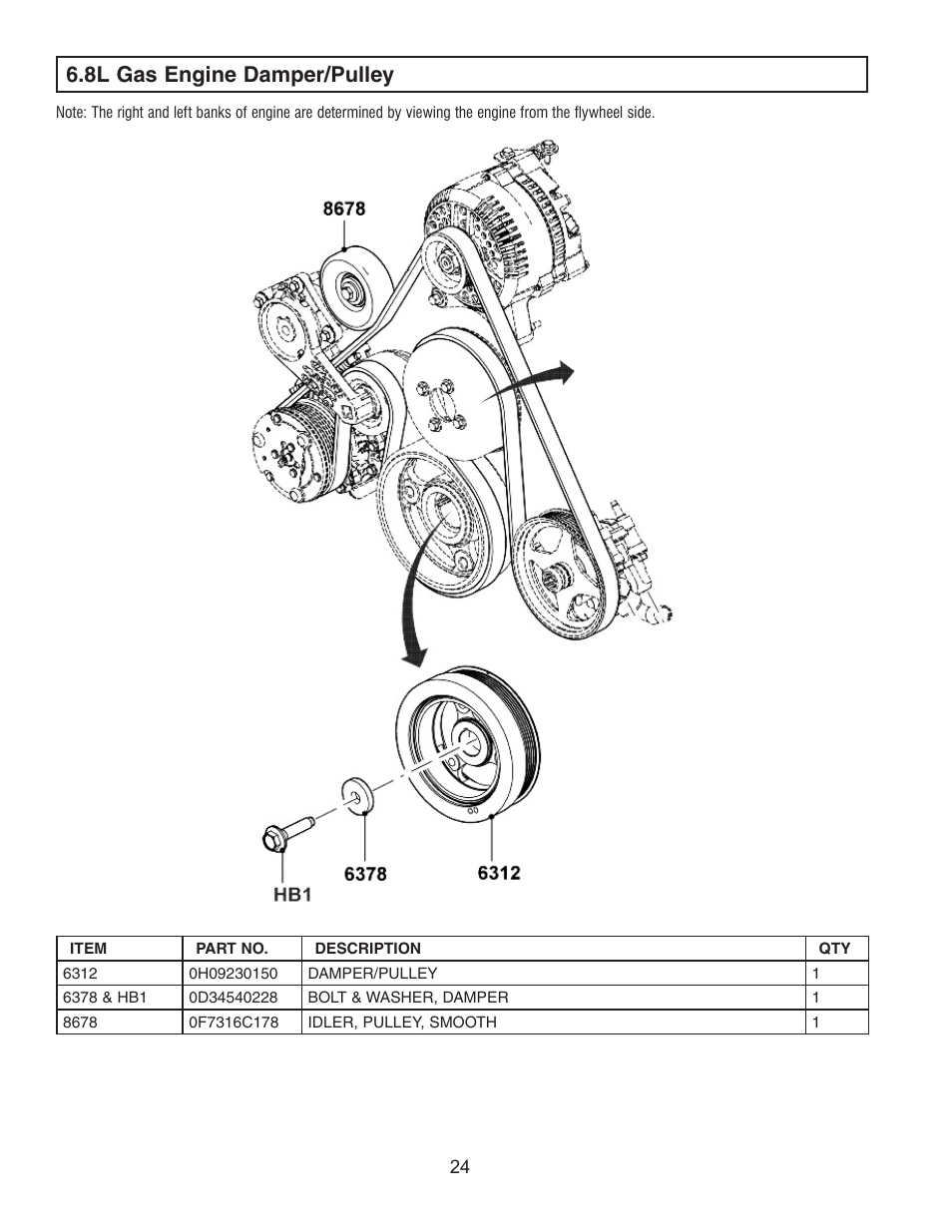 8l gas engine damper/pulley | Generac 0H0923PMNL User Manual | Page 26 / 32