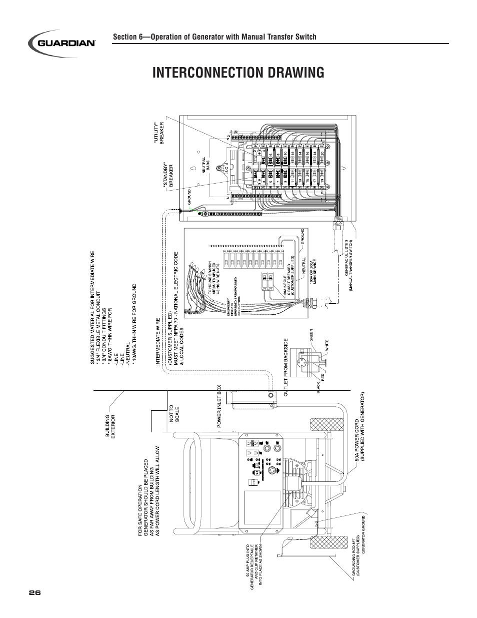 Interconnection drawing | Generac 004583-0 User Manual | Page 28 / 48