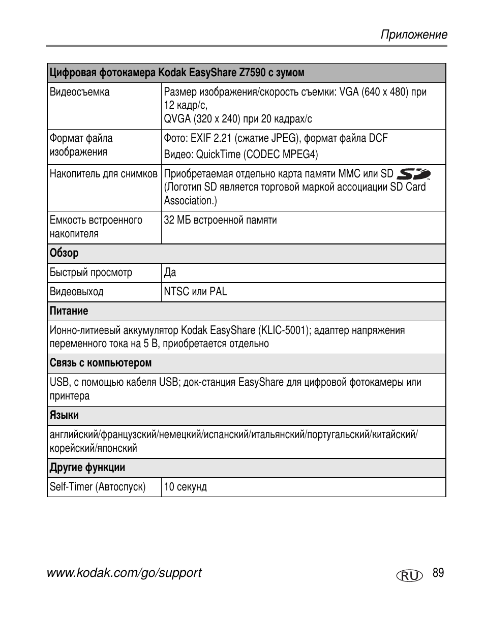 Kodak Z7590 User Manual | Page 99 / 118