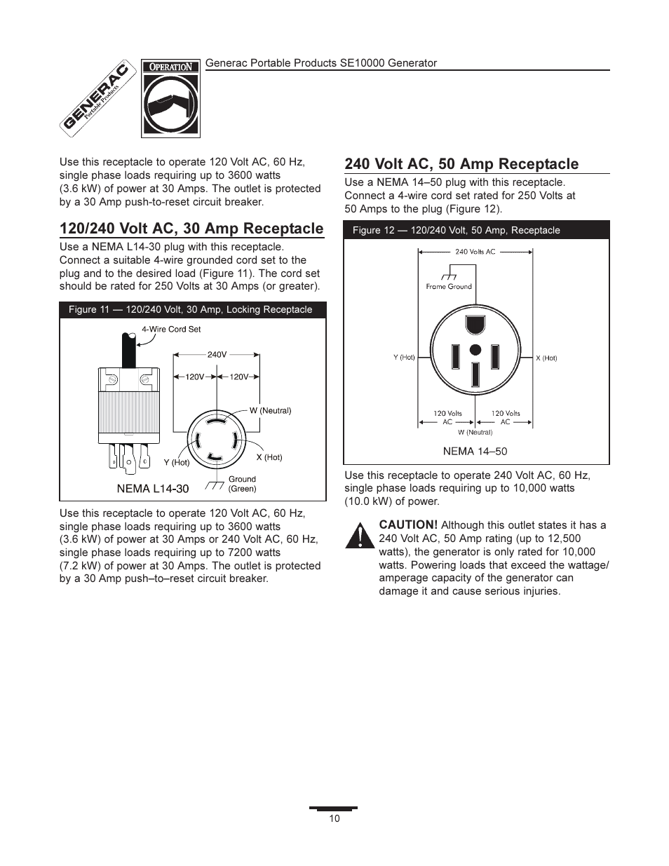 Generac SE10000 User Manual | Page 10 / 24