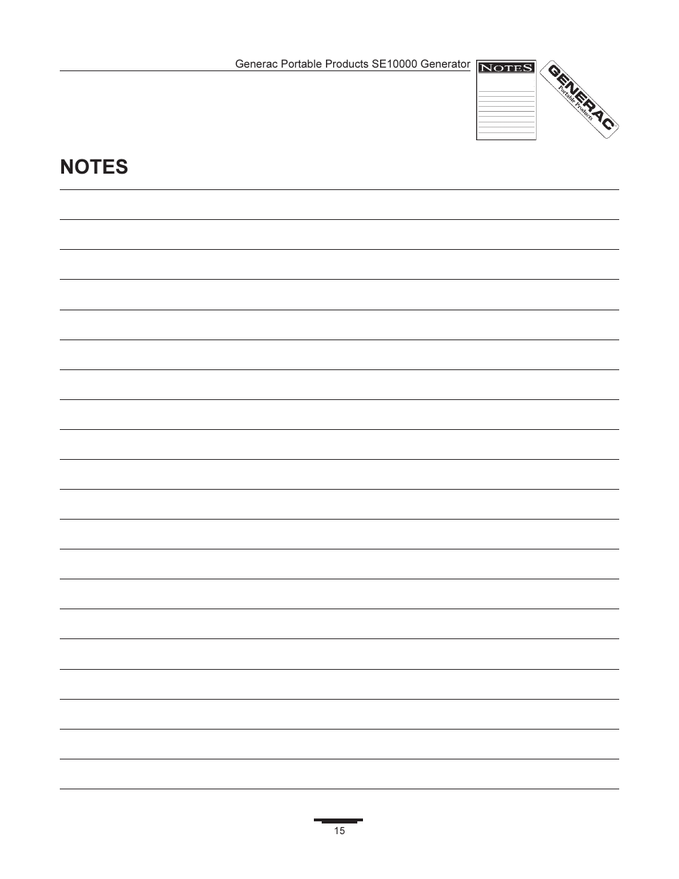 Generac SE10000 User Manual | Page 15 / 24