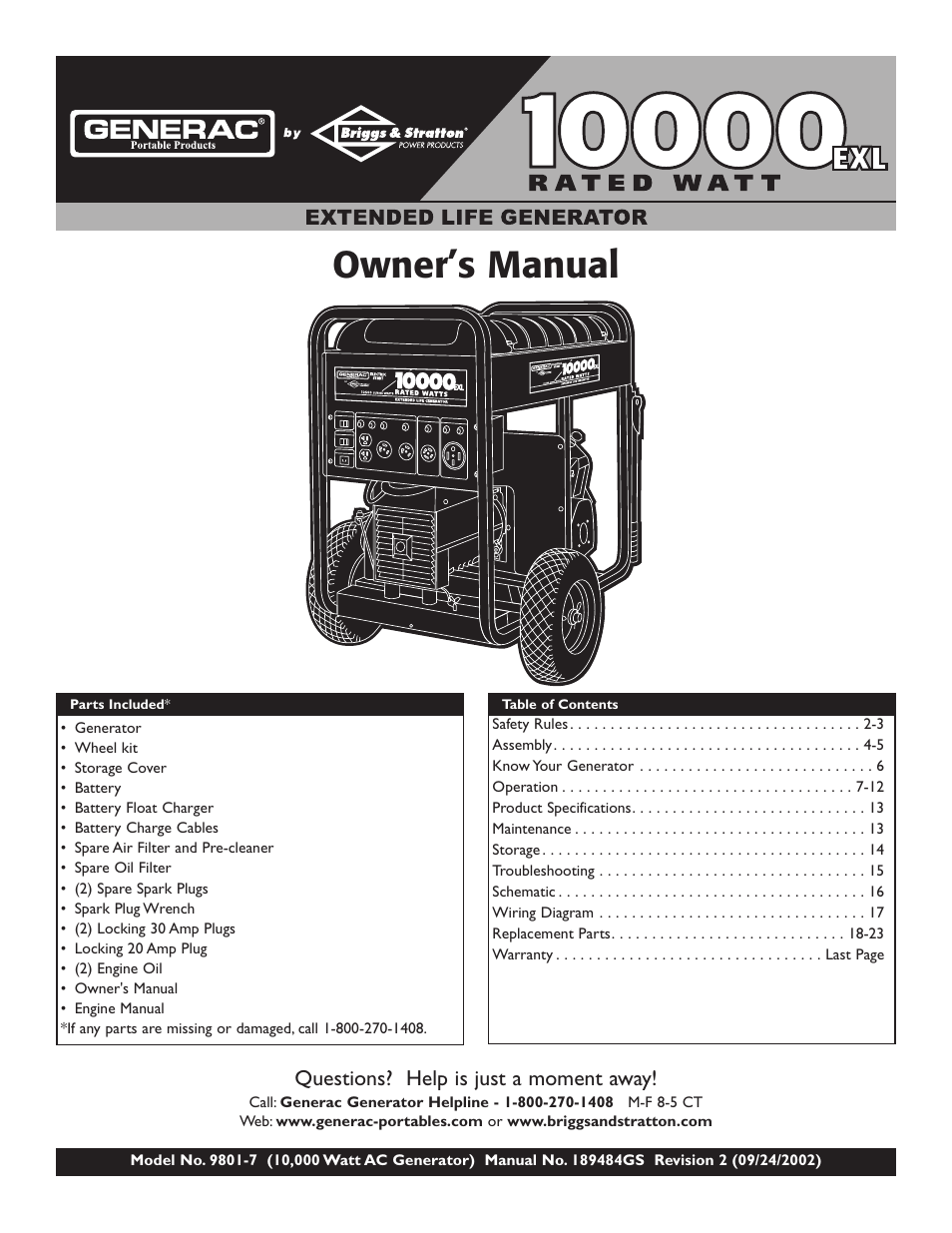 Generac 9801-7 User Manual | 24 pages
