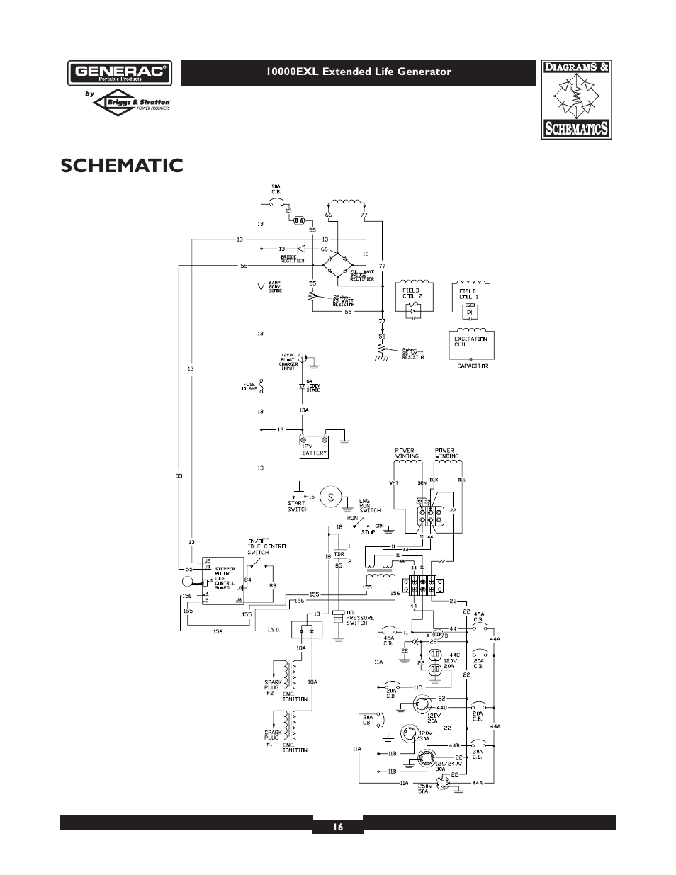 Schematic | Generac 9801-7 User Manual | Page 16 / 24