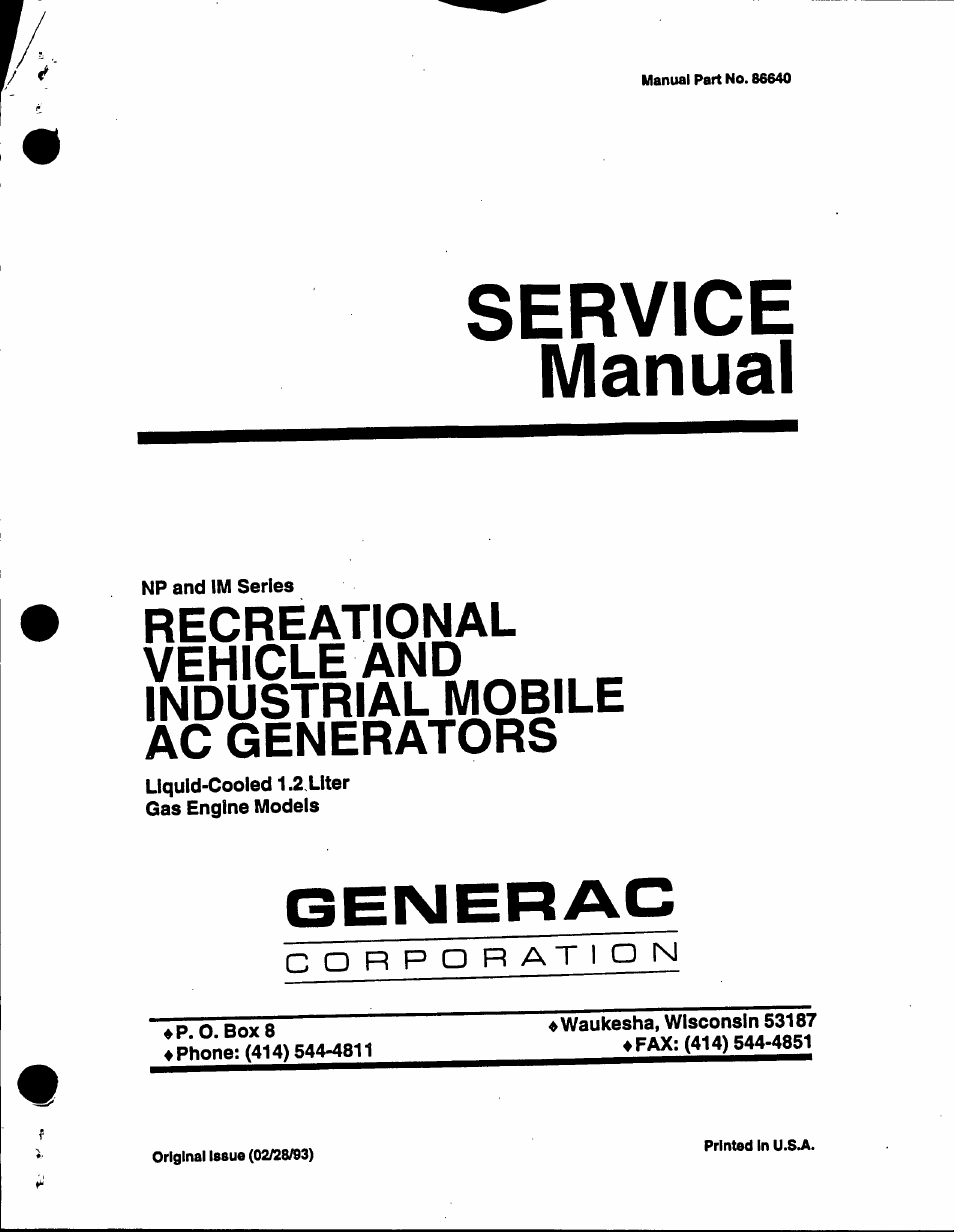 Generac 86640 User Manual | 120 pages