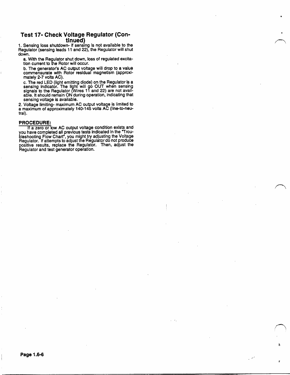 Test 17- check voltage regulator (continued) | Generac 86640 User Manual | Page 26 / 120