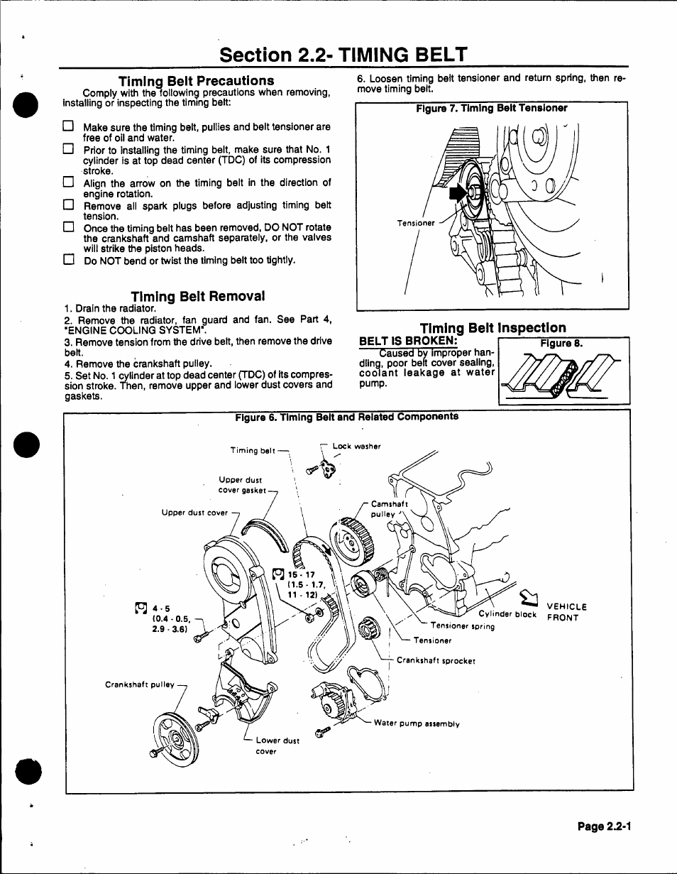 Timing belt precautions, Timing beit removai | Generac 86640 User Manual | Page 30 / 120