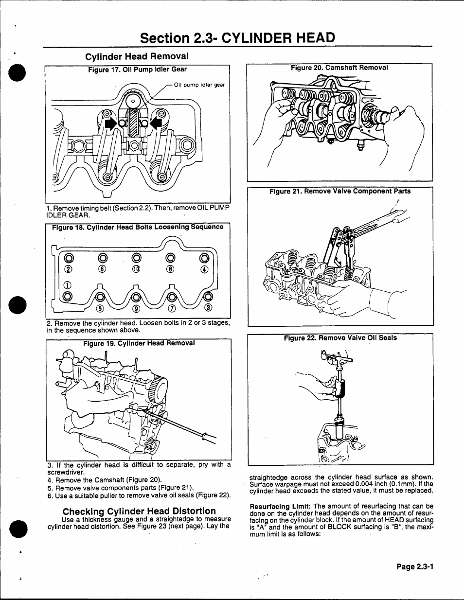 Cylinder head removal, Checking cylinder head distortion | Generac 86640 User Manual | Page 33 / 120