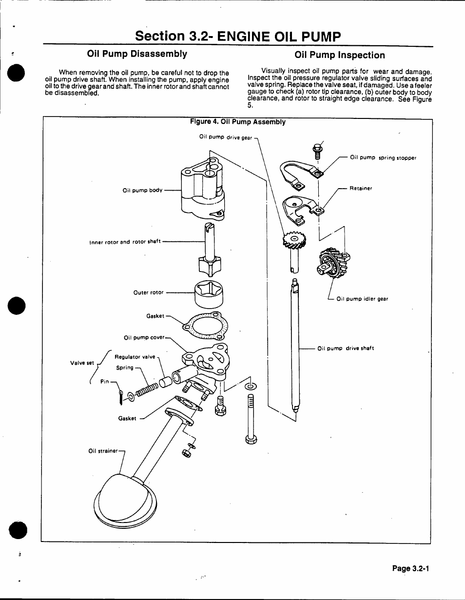 Section 3.2- engine oil pump, Oil pump disassembly, Oil pump inspection | Generac 86640 User Manual | Page 50 / 120