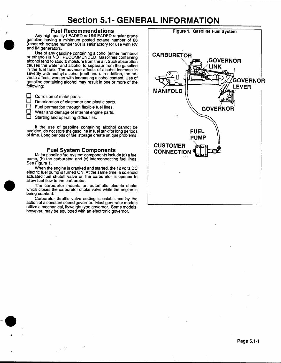 Fuel recommendations, Fuel system components | Generac 86640 User Manual | Page 61 / 120