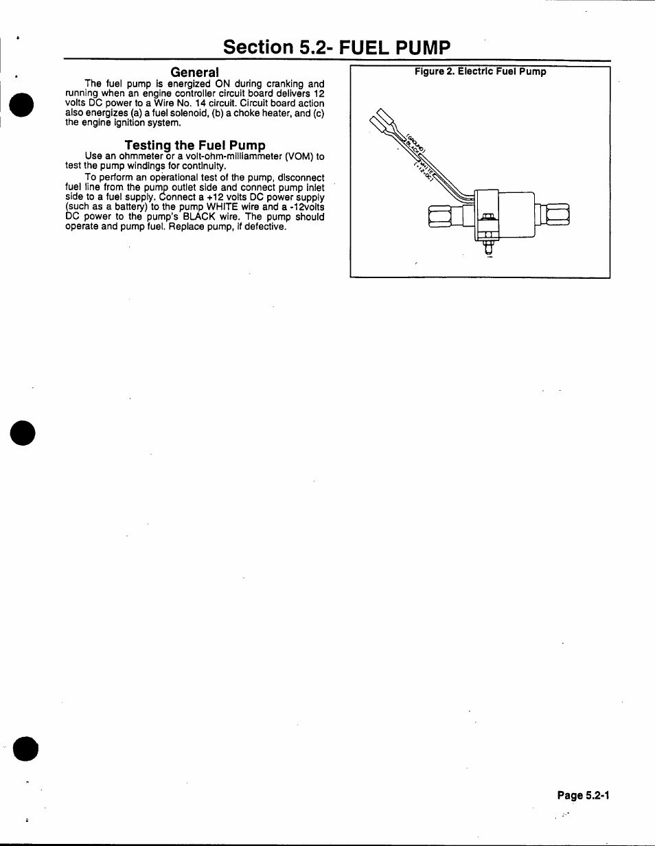 General, Testing the fuel pump | Generac 86640 User Manual | Page 62 / 120