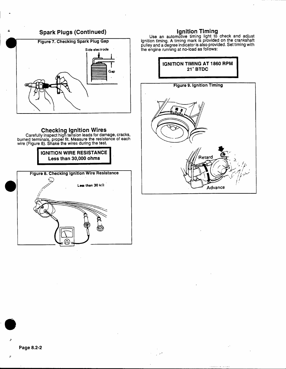 Spark plugs (continued), Ignition timing, Checking ignition wires | Generac 86640 User Manual | Page 83 / 120