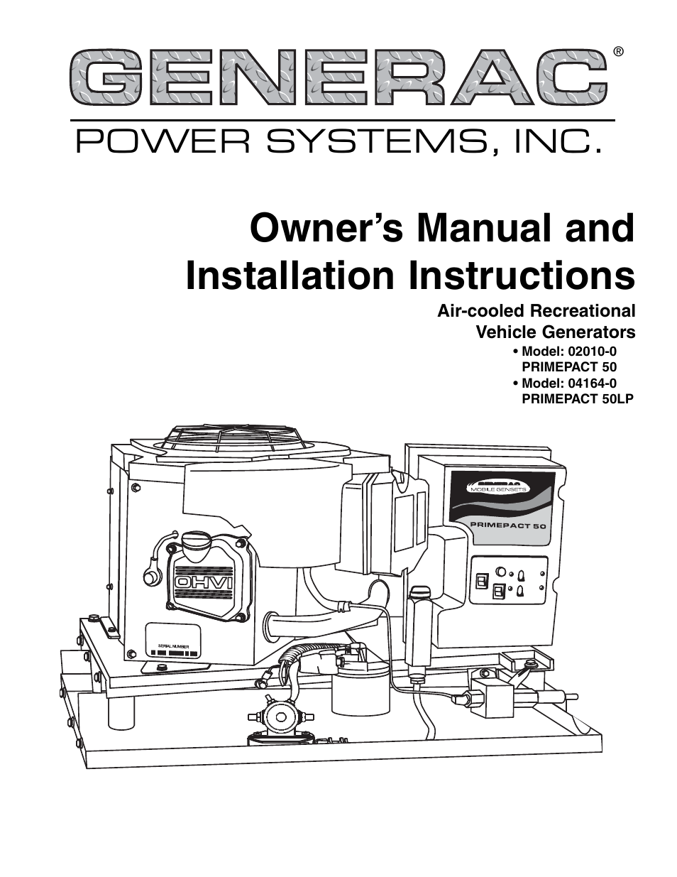 Generac 02010-0 User Manual | 60 pages