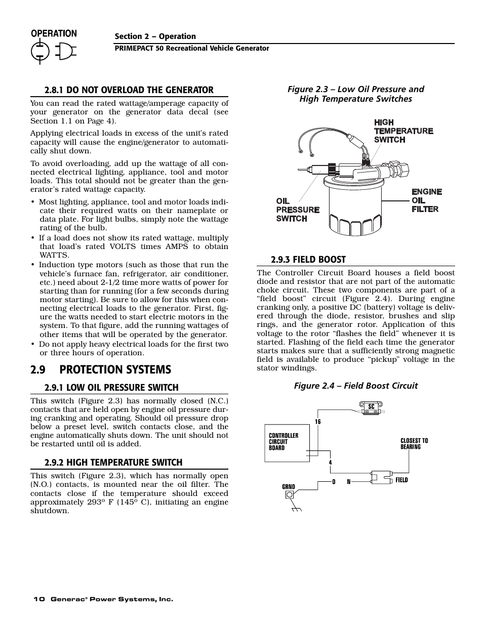 9 protection systems | Generac 02010-0 User Manual | Page 12 / 60