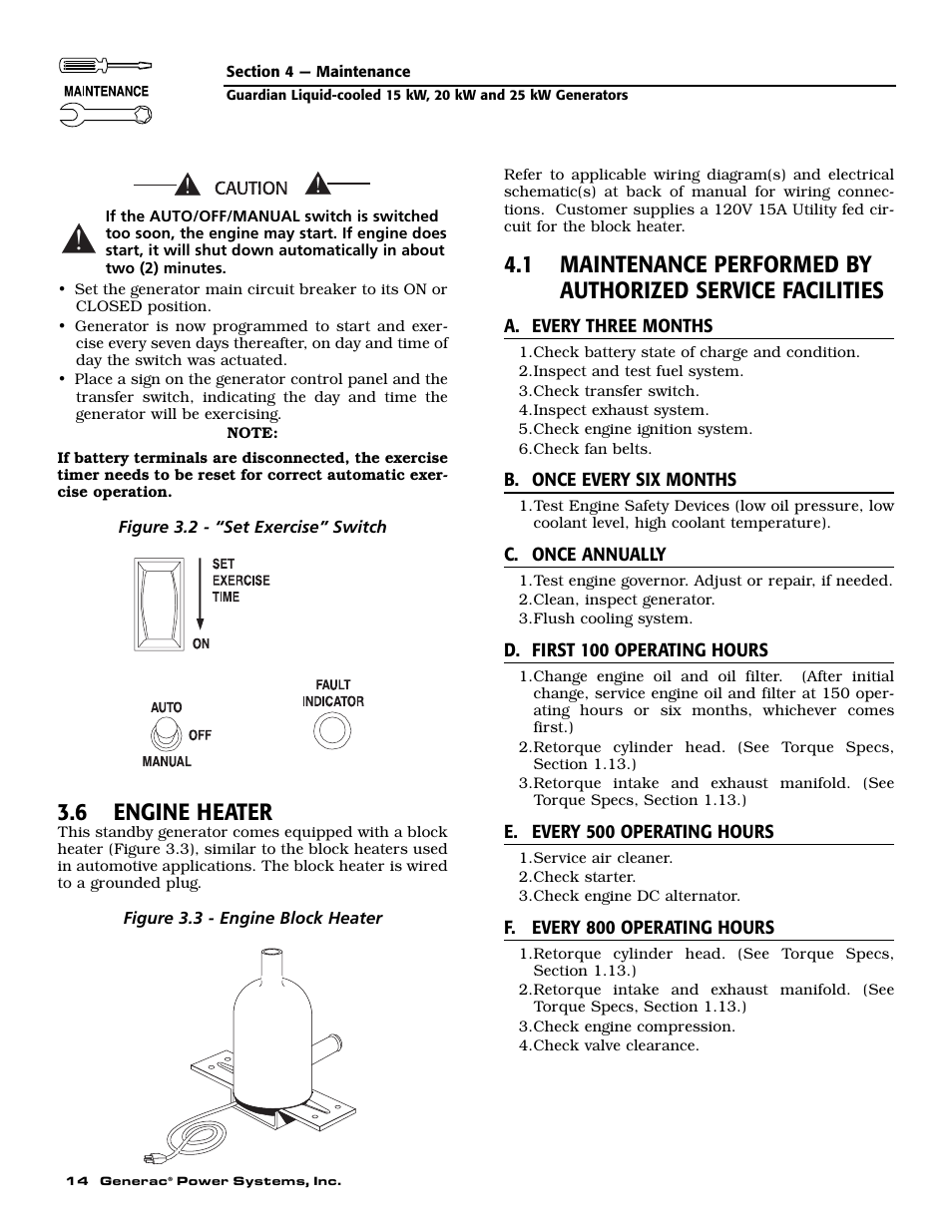 6 engine heater | Generac 0047210 User Manual | Page 16 / 52