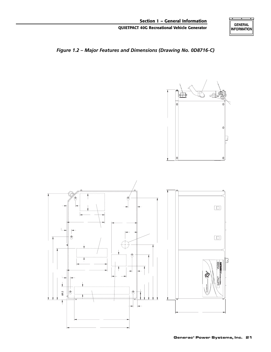 Generac, Power systems, inc. 21 | Generac 004700-0 User Manual | Page 23 / 52