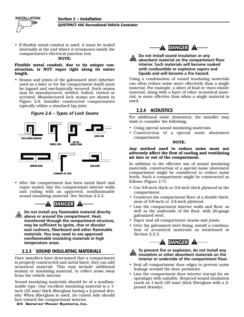 Danger | Generac 004700-0 User Manual | Page 26 / 52