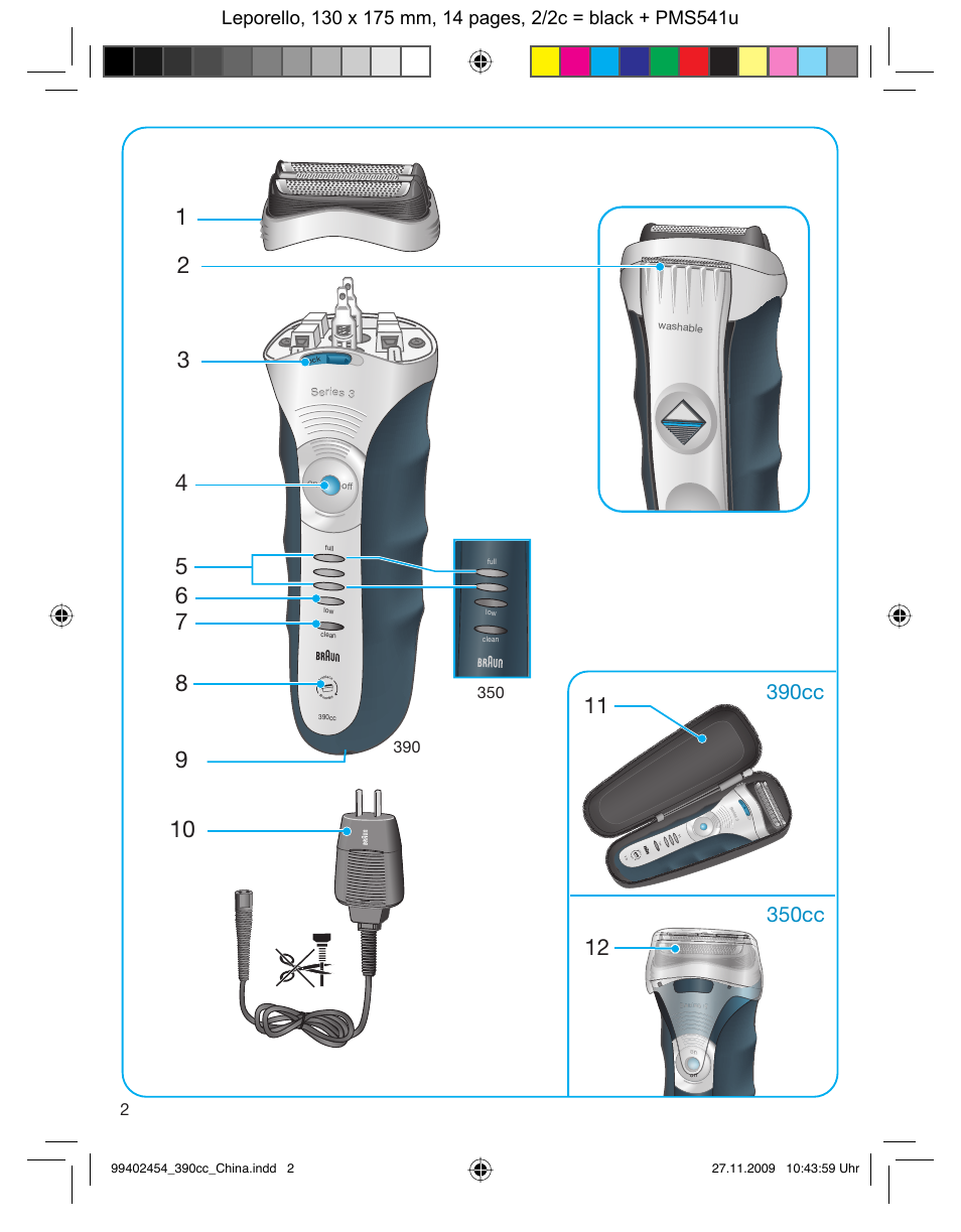 Rep la c e 18 m o nt hs | Gillette BRAUN 390CC User Manual | Page 2 / 14