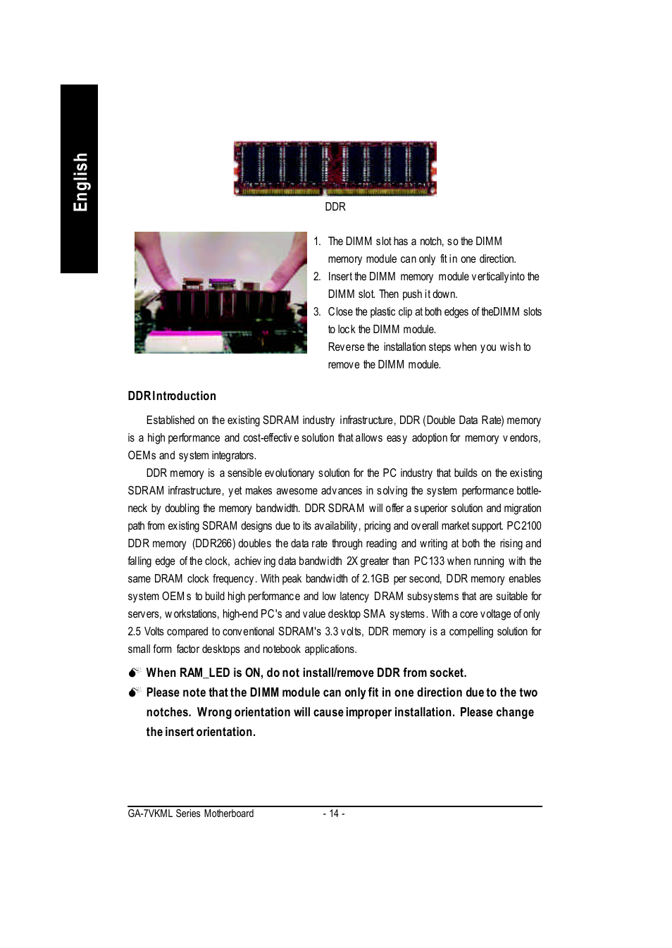English | GIGABYTE GA-7vkml User Manual | Page 18 / 104