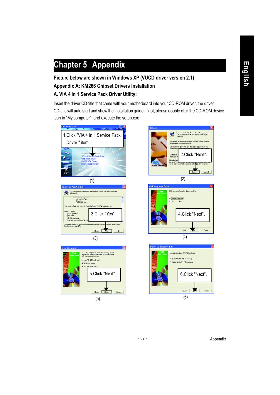 Chapter 5 appendix, English, Revision history | GIGABYTE GA-7vkml User Manual | Page 91 / 104