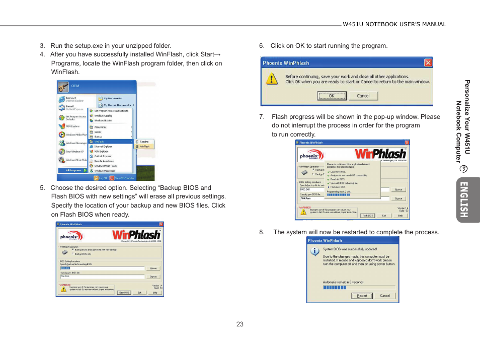 GIGABYTE W451U User Manual | Page 30 / 47