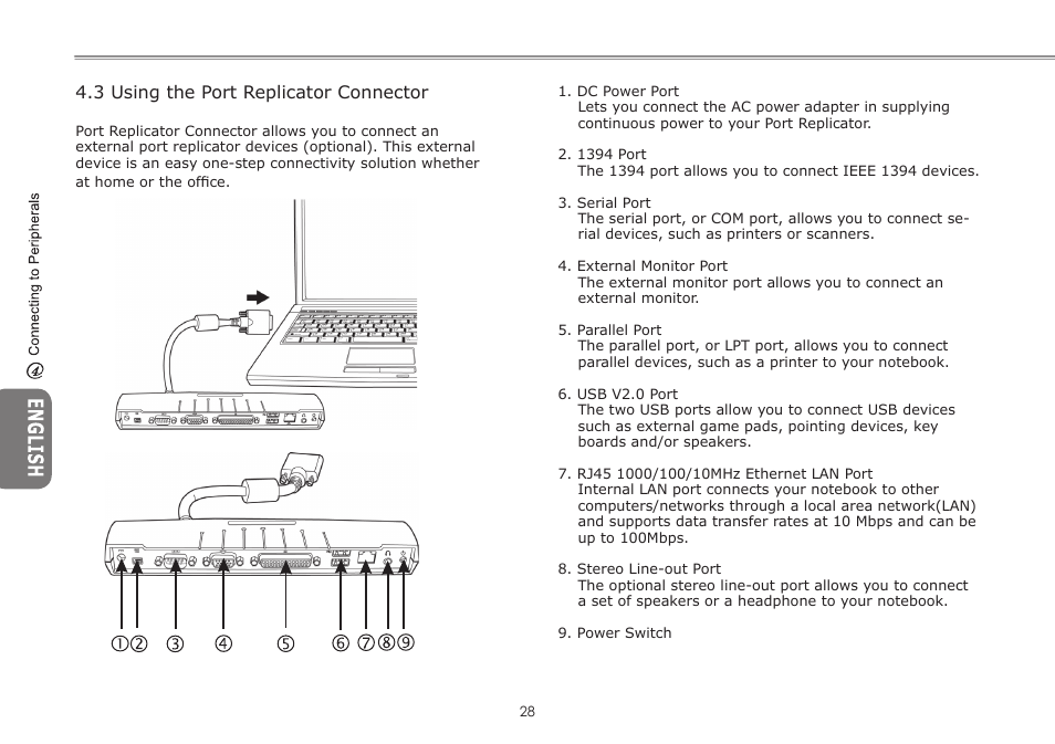 3 using the port replicator connector | GIGABYTE W451U User Manual | Page 35 / 47